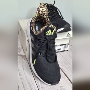 Adidas Cloudfoam Pure SPW Sneaker Women's Size 6 Black Pulse Lime IG3150